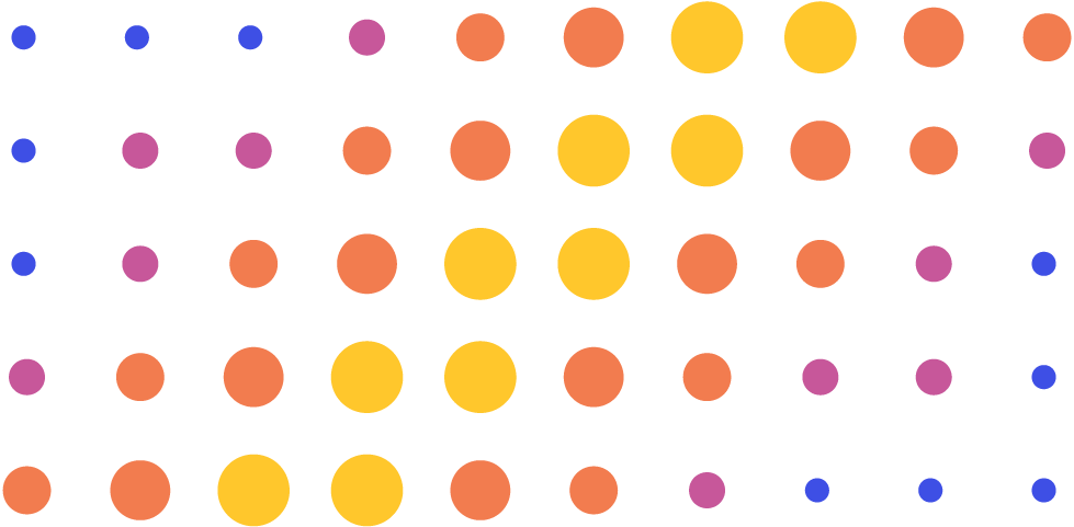 Rainbow dots in a chevron pattern Rainbow dots in a chevron pattern
